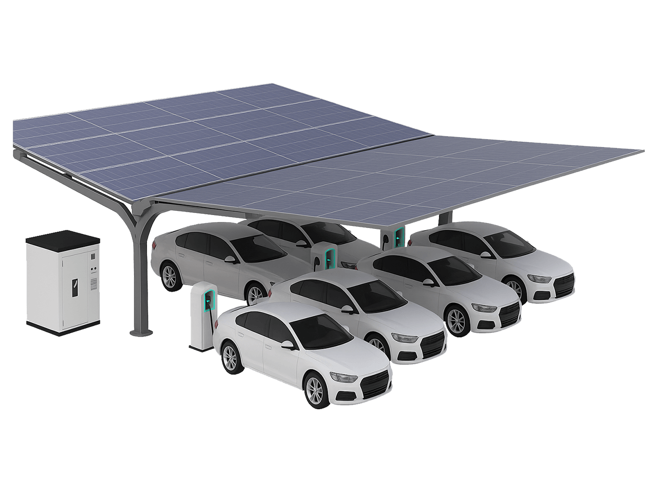 Integrated Solar Carport (PV + BESS + EV Charging)